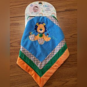 Levi Lion Blanket by Mary Meyer, 16"x16", fully lined, NEW